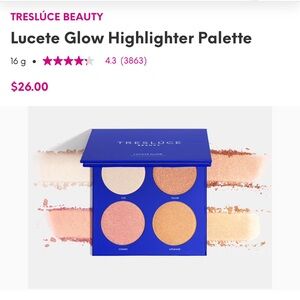 NWT Ipsy Lucete Glow Highlighter Palette